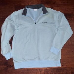 Columbia Men's Sky Blue Zip-Up Sweater